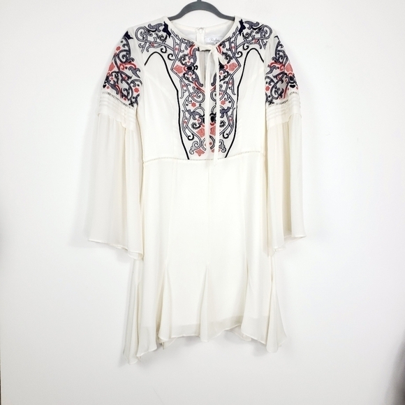 Parker milly 100% silk embroidered dress szS - Picture 4 of 12